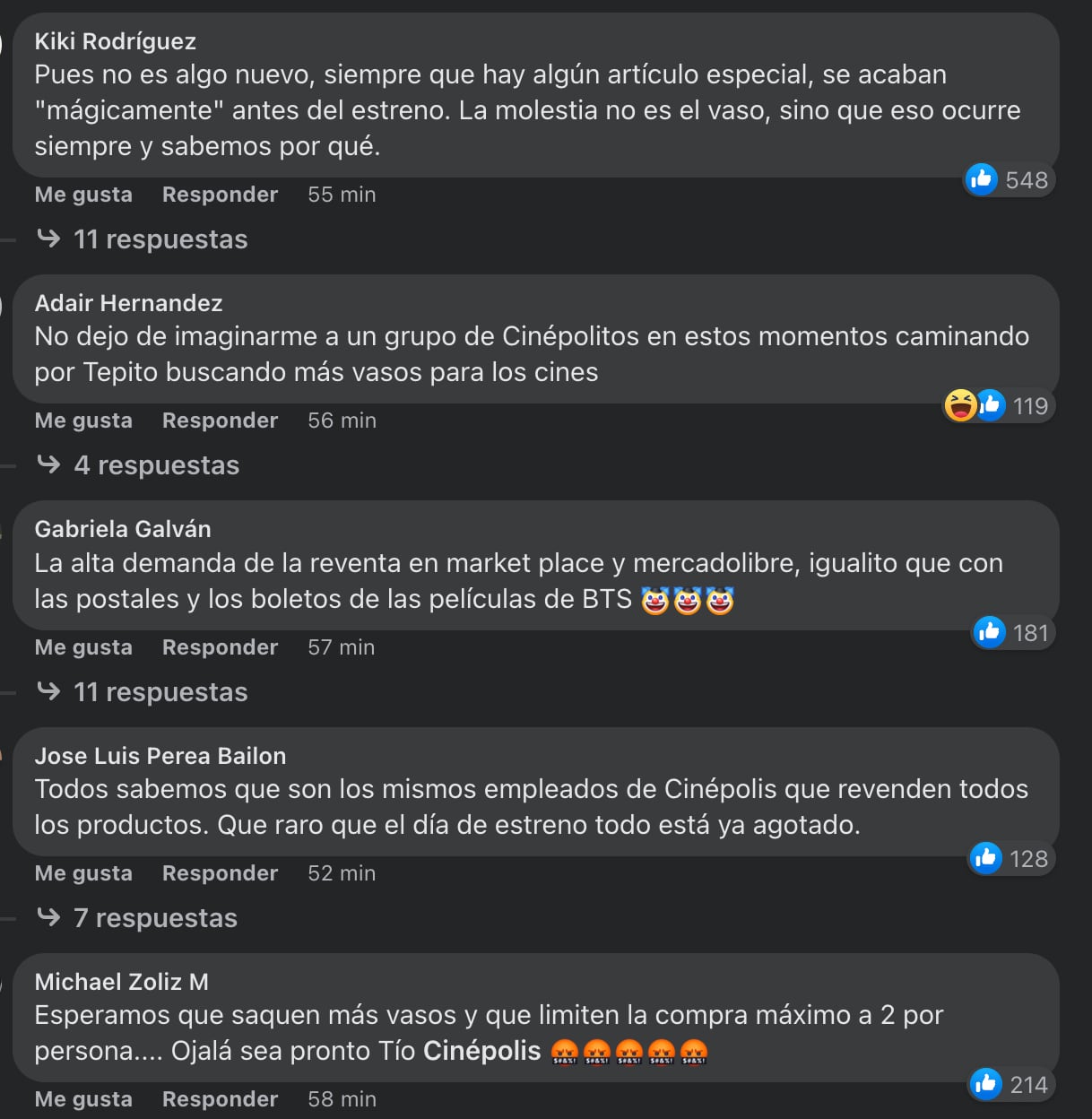 Comentarios al comunicado de Cinépolis