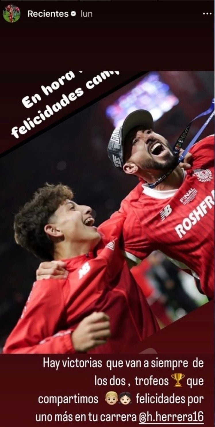 Critican a Shantal Mayo, ex esposa de Héctor Herrera, por “colgarse” título del Toluca.