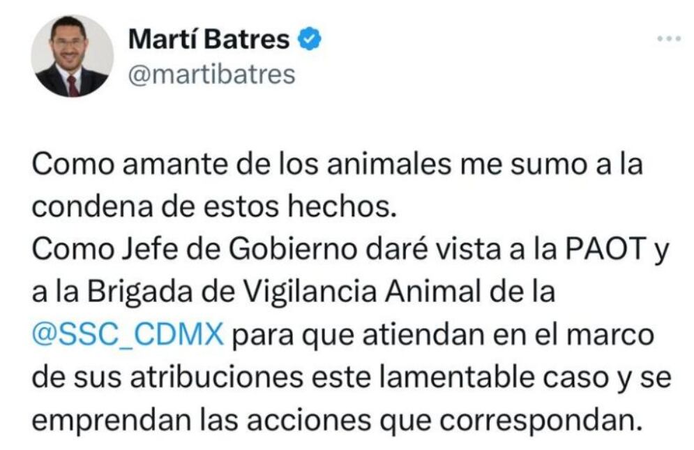 Post de Martí Batres