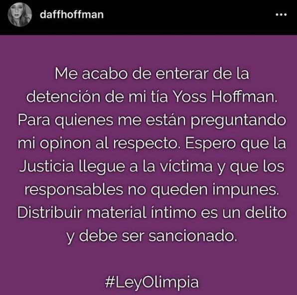 Pronunciamiento de Daffne Hoffman
