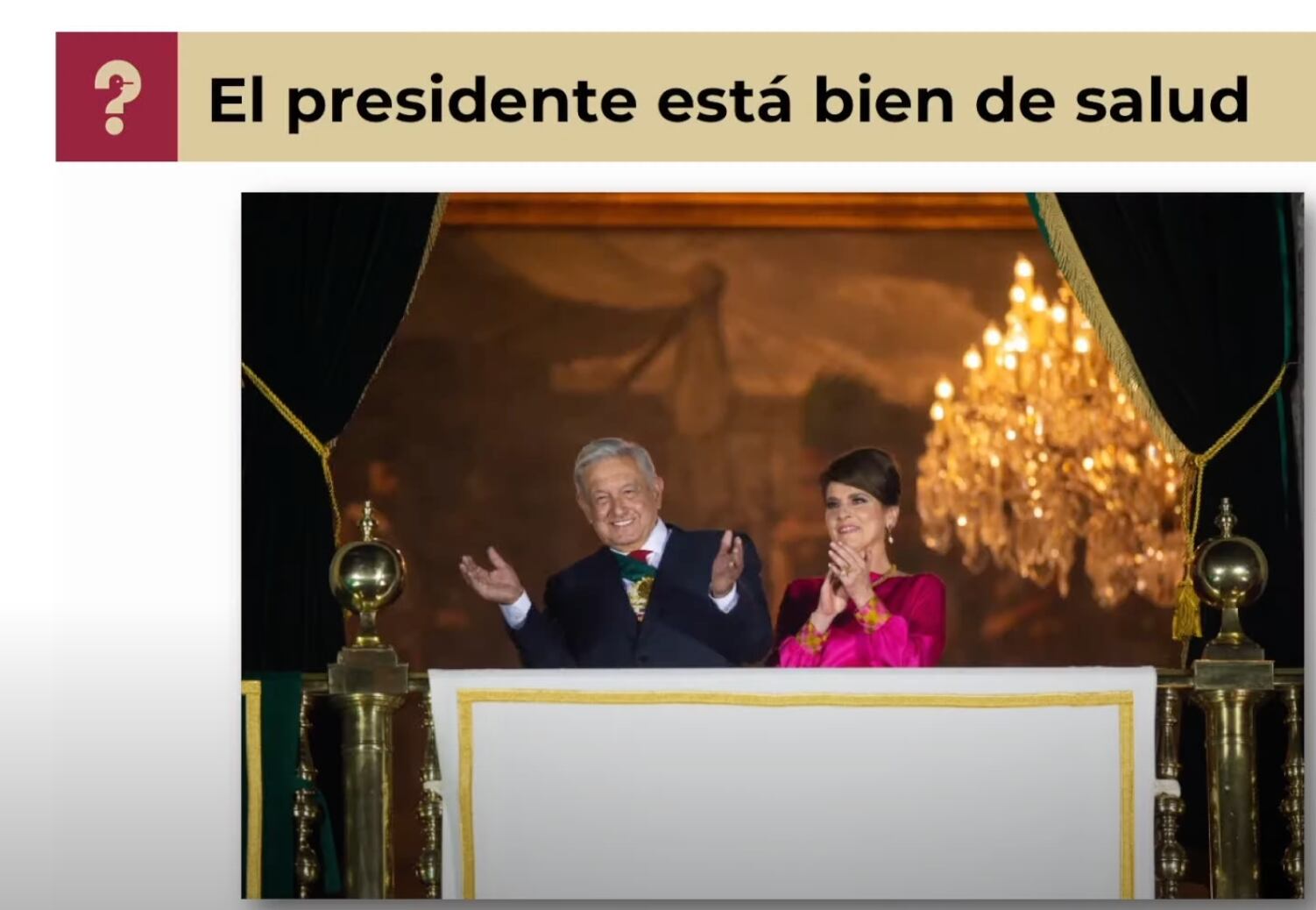 Ana Elizabeth García Vilchis desmiente rumores de la salud de AMLO con foto del 15 de septiembre