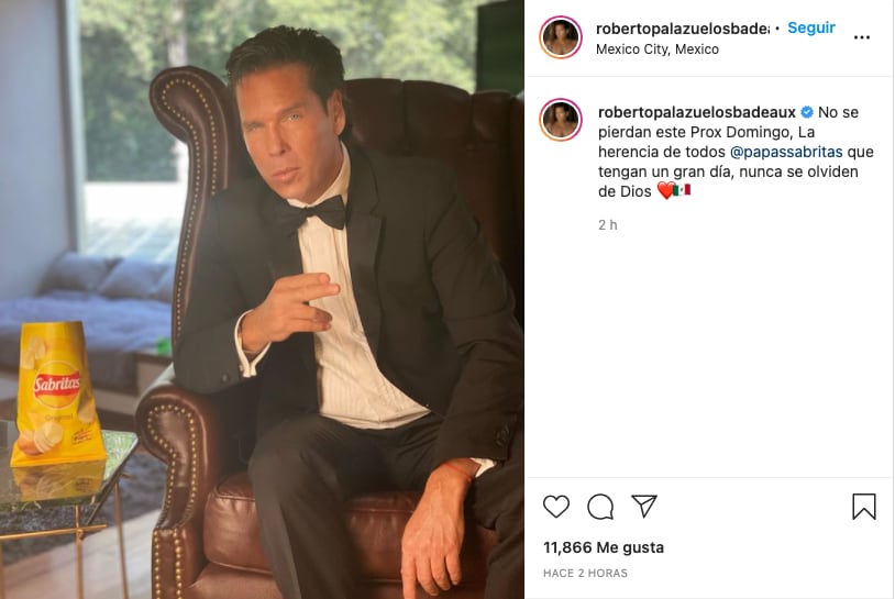 Roberto Palazuelos aconseja no olvidar a 'Dios' mientras come papitas