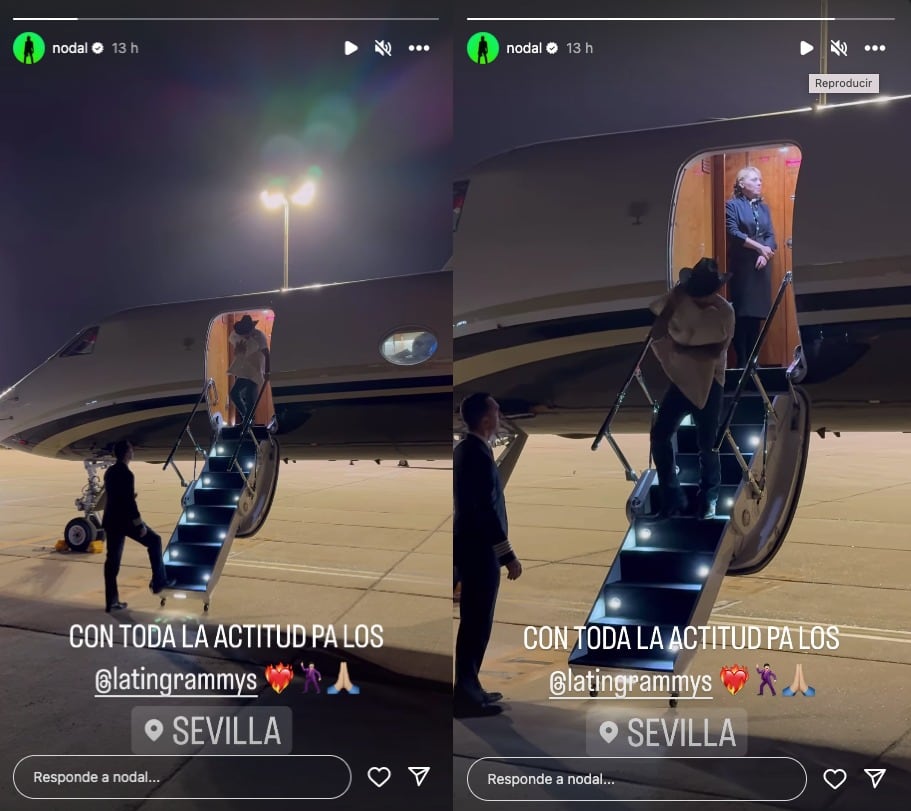 Así fue la llegada de Christian Nodal a los Premios Latin Grammy 2023 sin Cazzu