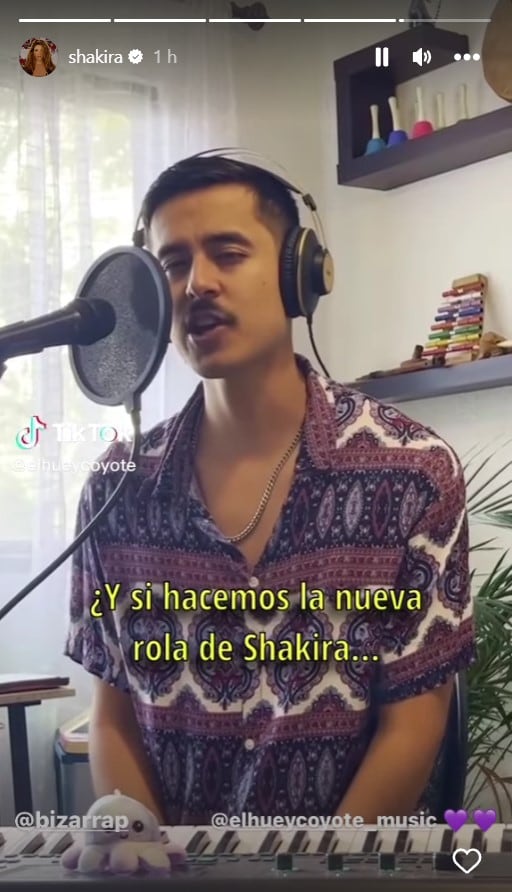 Historia de Shakira en Instagram