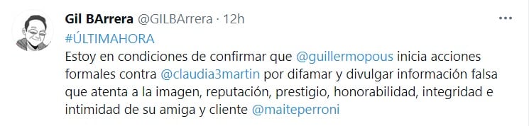Gil Barrera sobre Maite Perroni