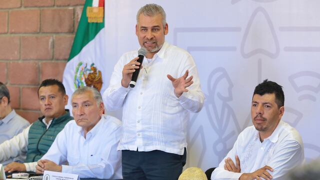 Alfredo Ramírez Bedolla y Adán Augusto López en Michoacán