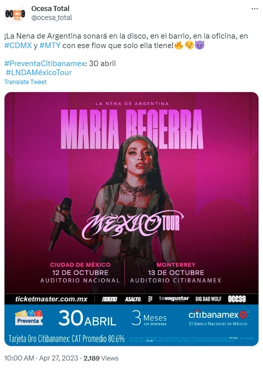 Concierto de María Becerra