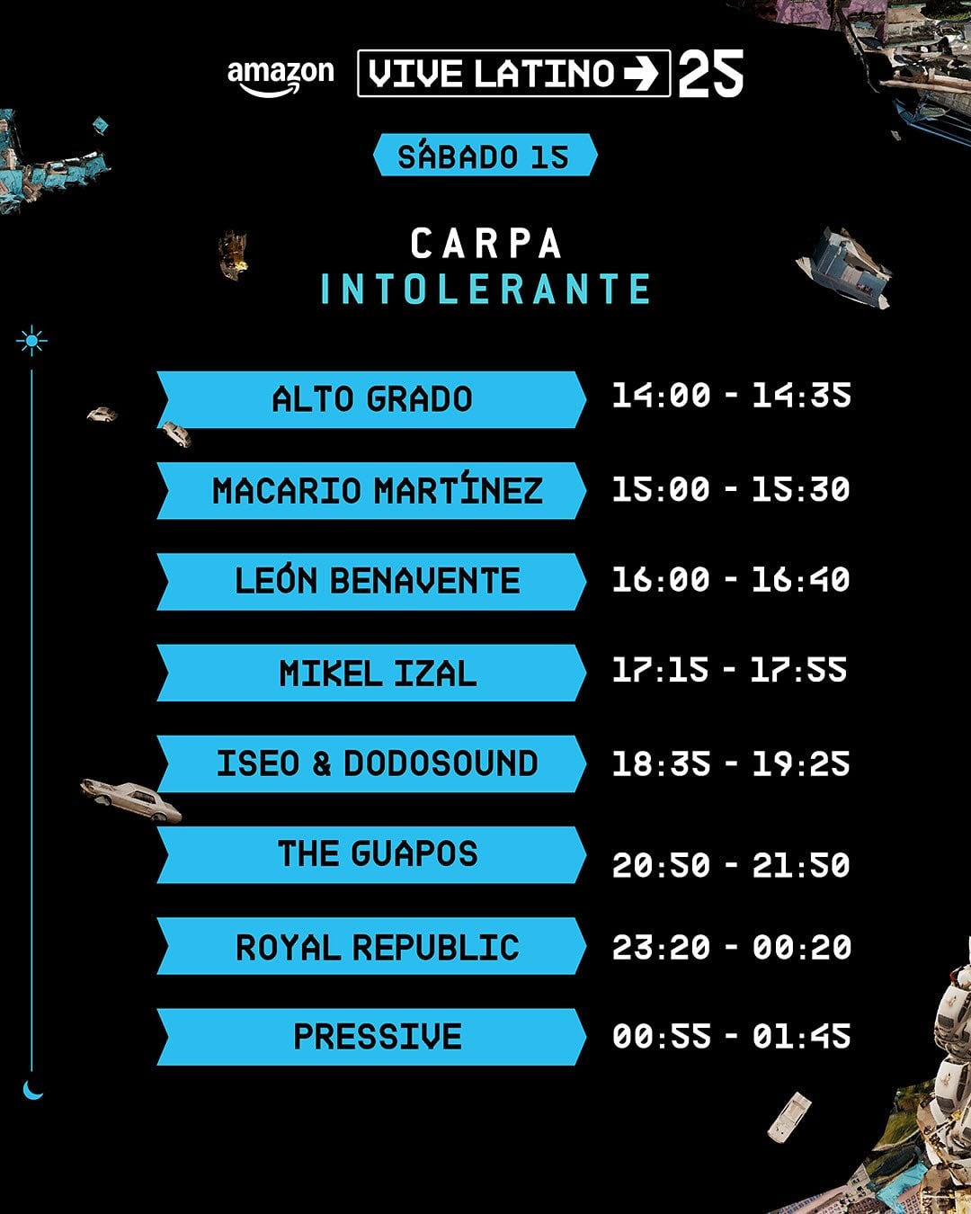Vive Latino 2025 Horarios Sábado 15 Escenario Telcel