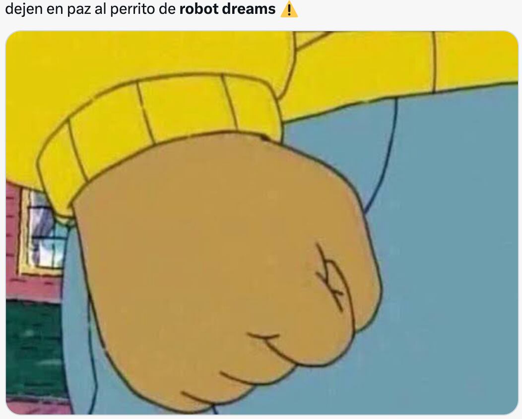 Perro Robot Dreams funado
