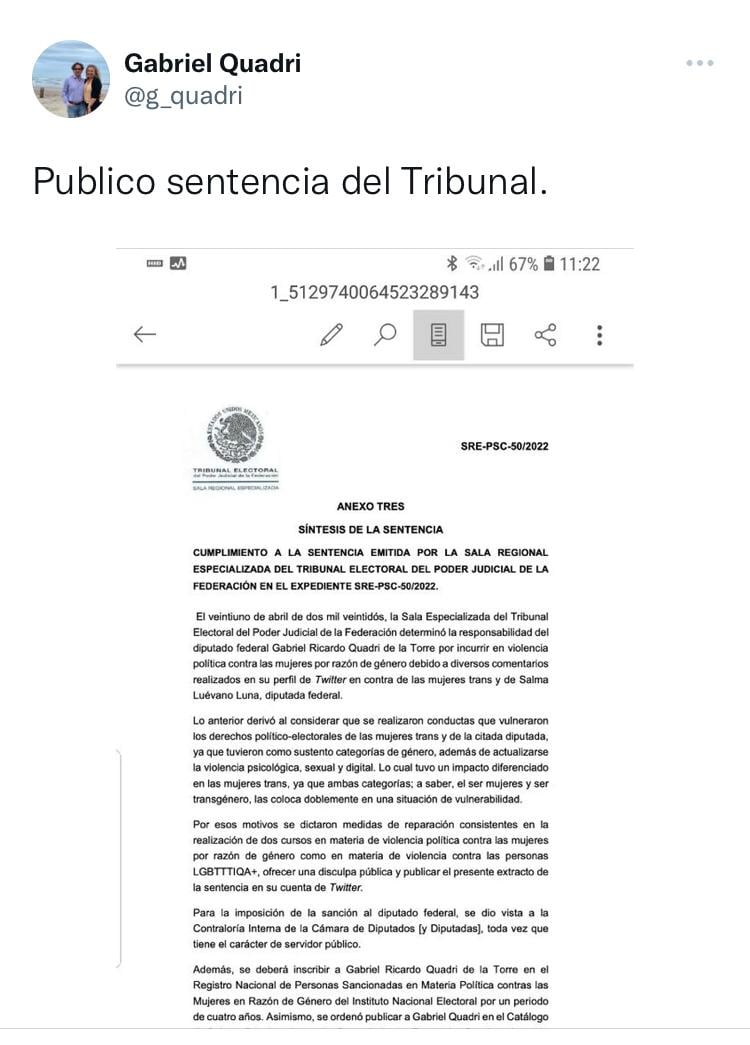Sentencia del TEPJF