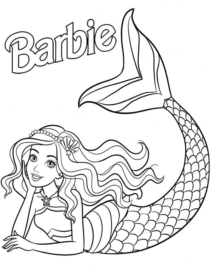 Dibujos de Barbie para imprimir y colorear