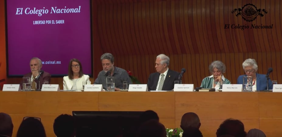 Mesa de debate en El Colegio Nacional por el Centenario del Partido Comunista Mexicano.