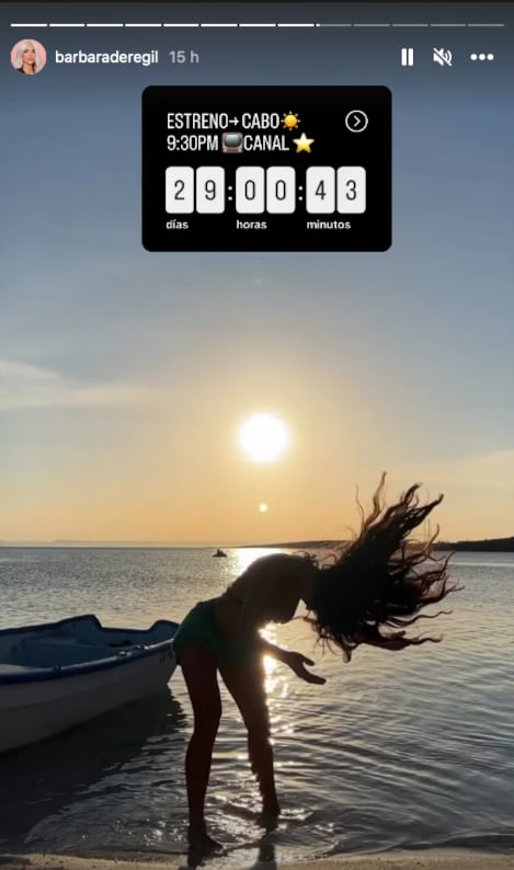 Bárbara de Regil y la cuenta regresa para la telenovela 'Cabo'.