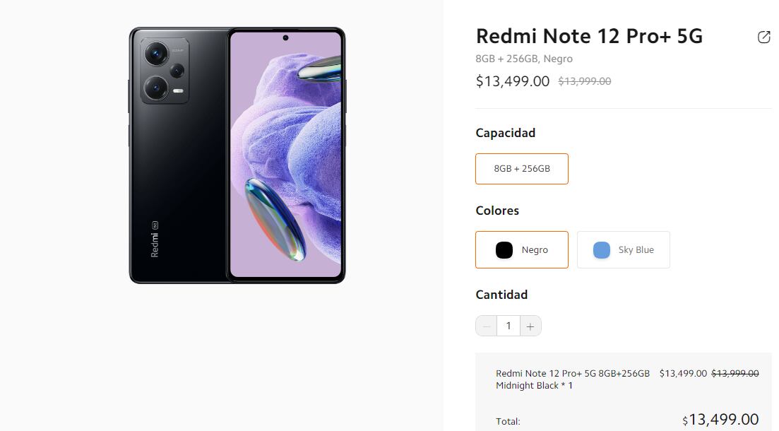 Costo Xiaomi Redmi Note 12 Pro+