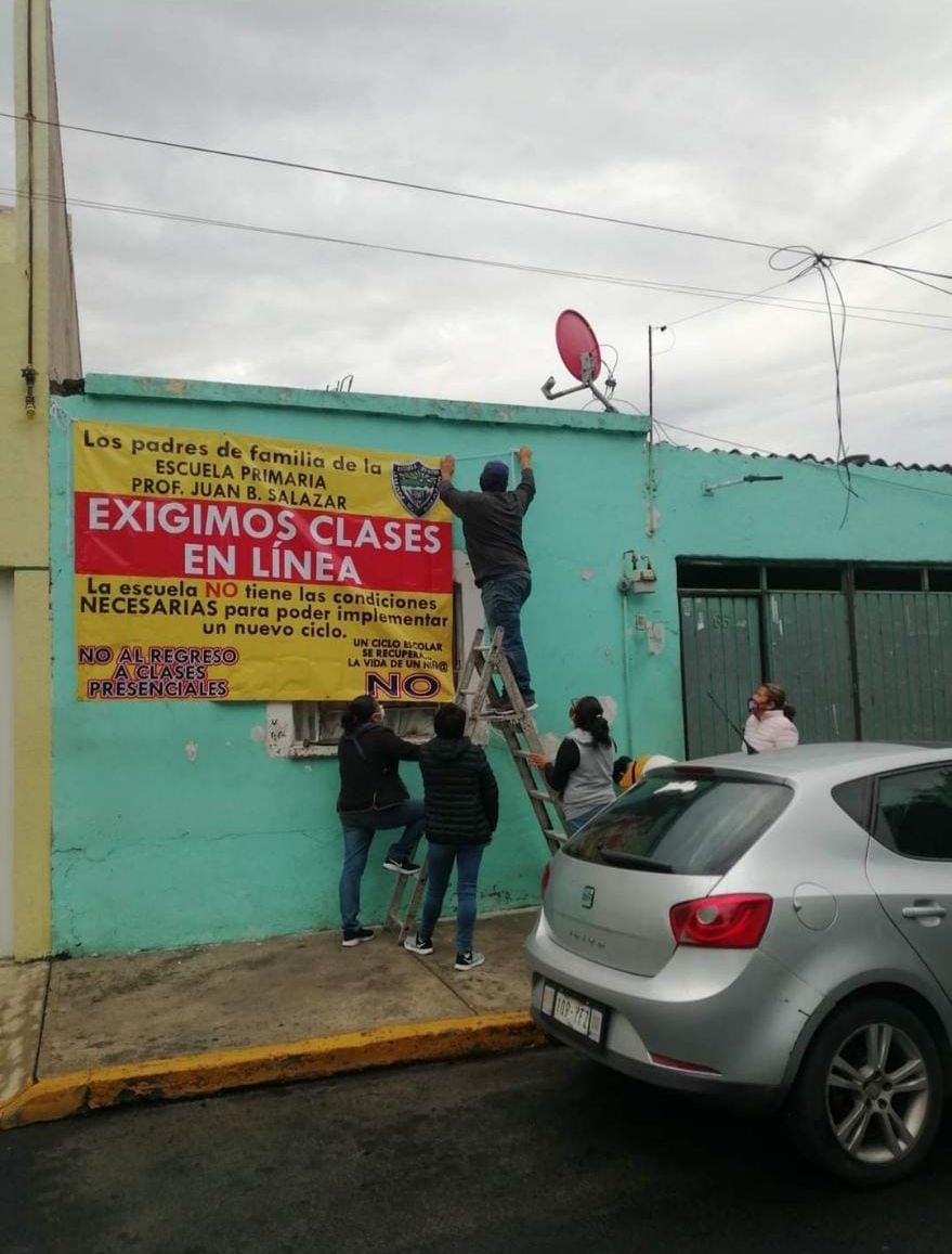 Padres de familia de escuela de CDMX en contra del regreso a clases presenciales