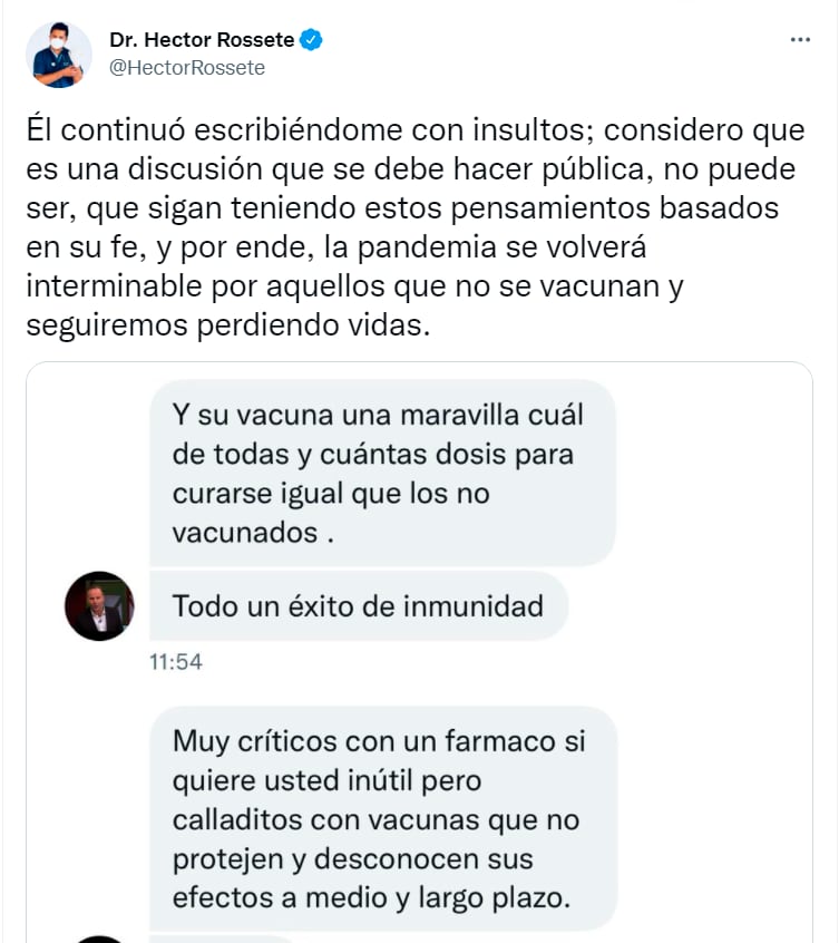 Esteban Arce pelea con doctor por uso de Ivermectina