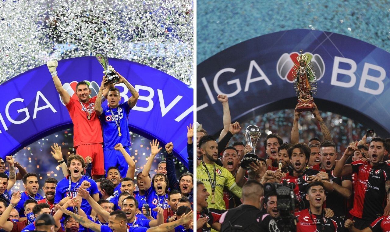 Cruz Azul y Atlas los recientes campeones