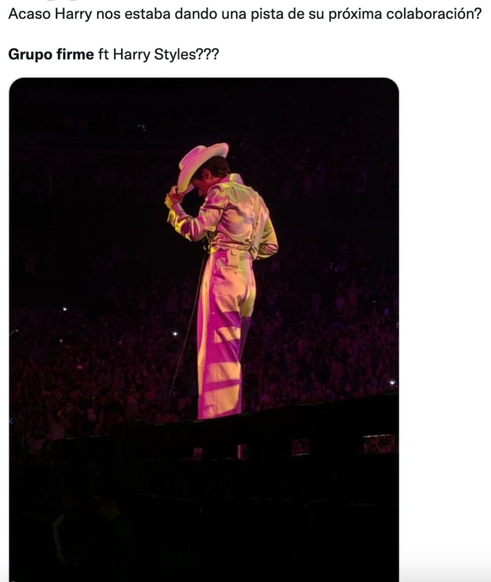 Meme de Harry Styles y Grupo Firme en el Coachella