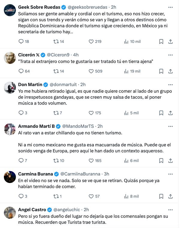 Usuarios dividen sus opiniones sobre la música de banda que habría corrido a turistas en Mazatlán