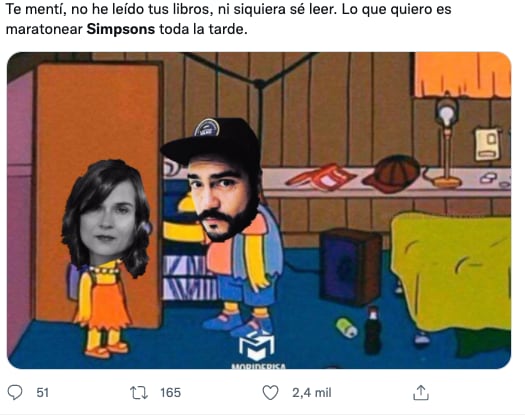 Carolina Sanín se vuelve meme tras críticar a Los Simpson