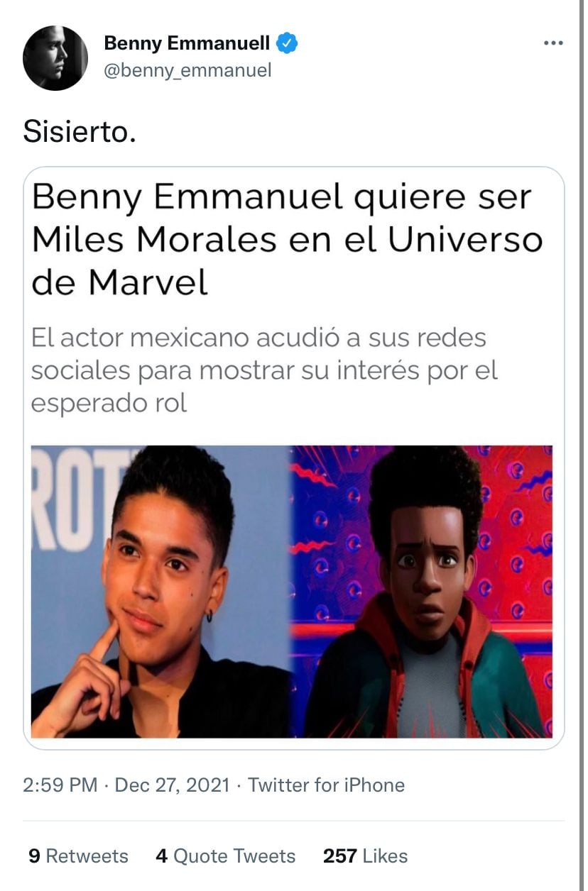 Benny Emmanuel, tuit