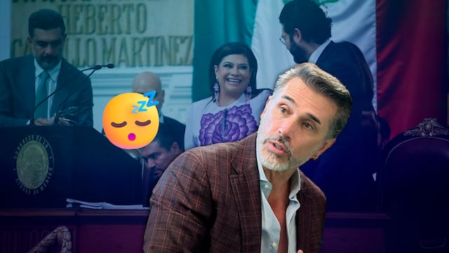 Sergio Mayer se duerme en primer informe de Clara Brugada