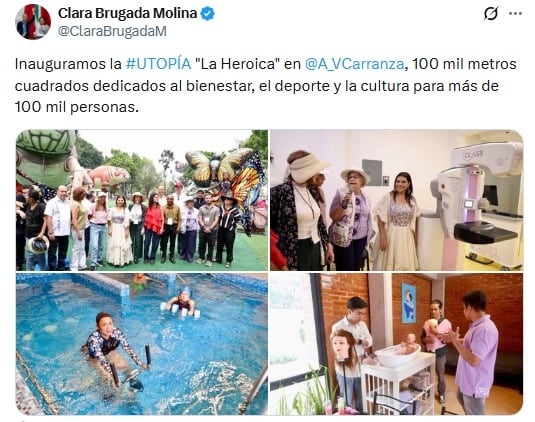 Clara Brugada inaugura la Utopía "La Heroica" en la Venustiano Carranza, CDMX.