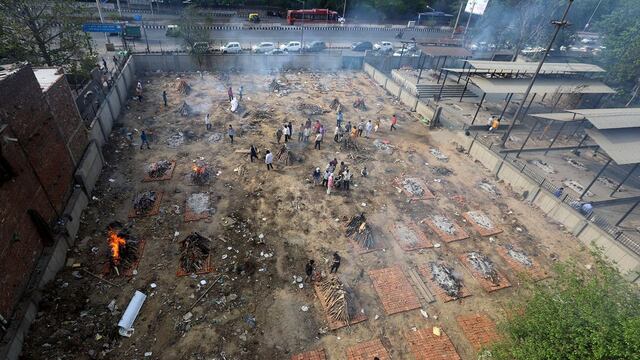 Crematorio al aire libre en India