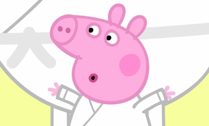 Peppa Pig aprende karate con Papá Cerdito