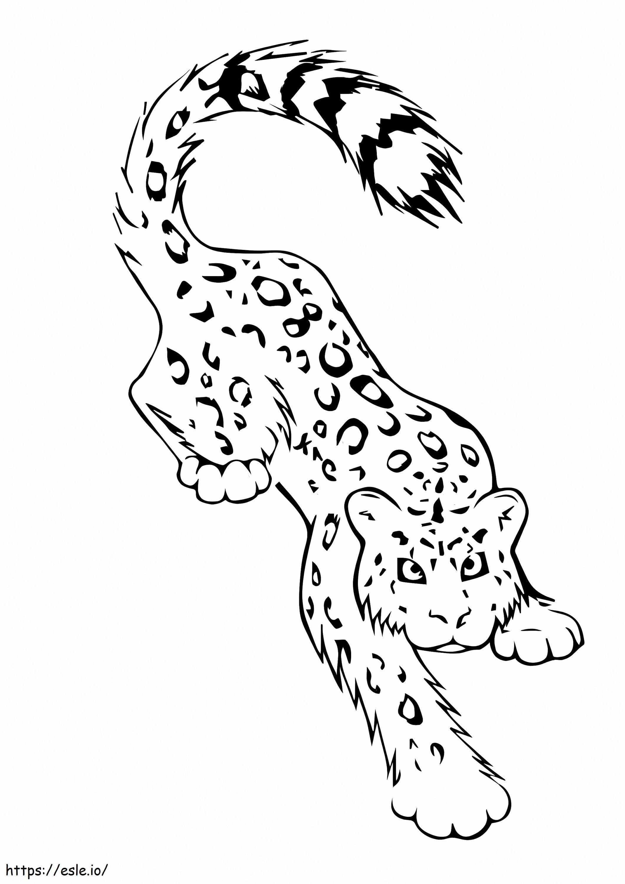 Dibujo Día Internacional del leopardo de la nieve