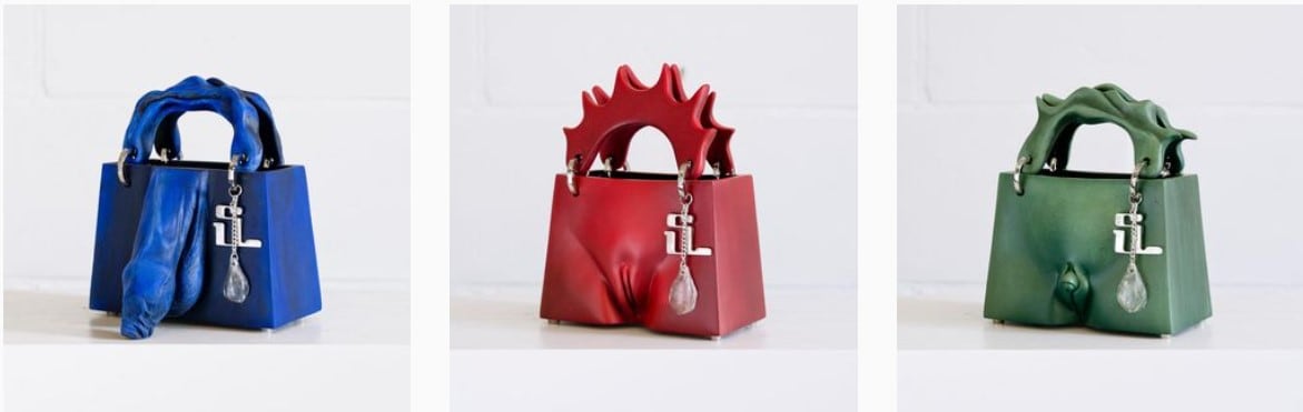 Bolsos en forma de genitales
