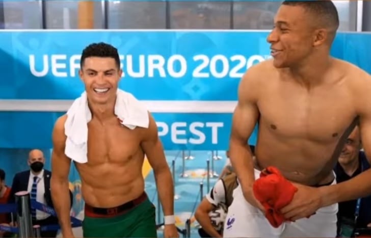 Cristiano Rinaldo y Kylian Mbappé