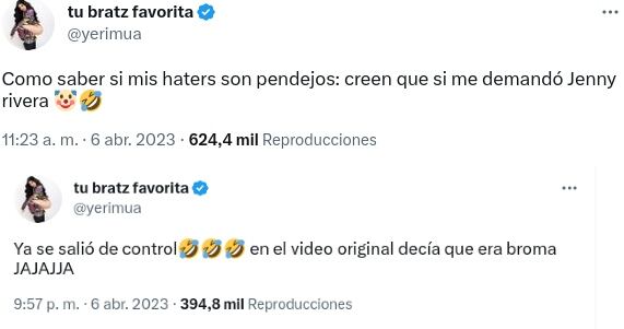 Yeri Mua se burla de quienes sí creyeron que la demandó Jenni Rivera