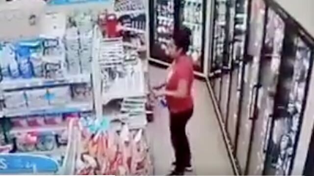 El momento del robo.