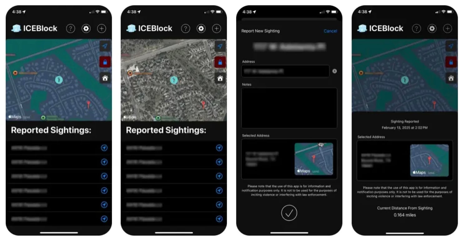 Cómo funciona la app en iPhone que alerta de redadas del ICE en Estados Unidos.