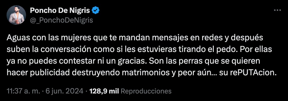 Poncho de Nigris le manda una indirecta contra Serrath