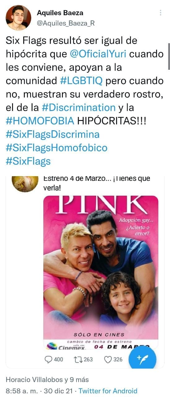 Publicación de Twitter