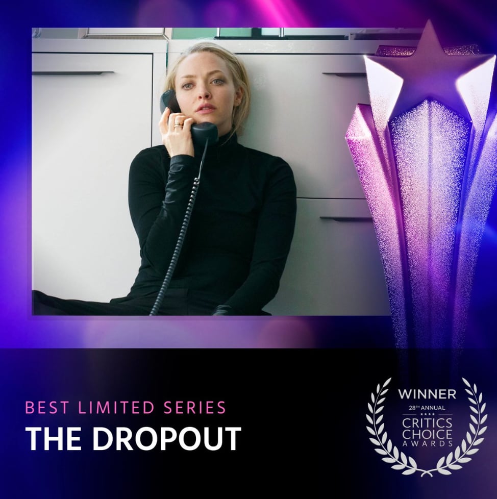 The Dropout, serie ganadora en Critics Choice Awards 2023