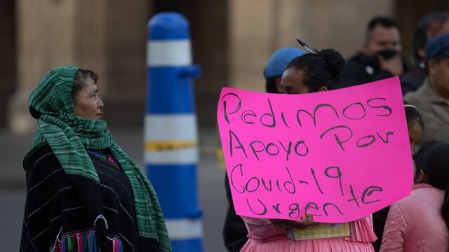 Protesta de pueblos indígenas.