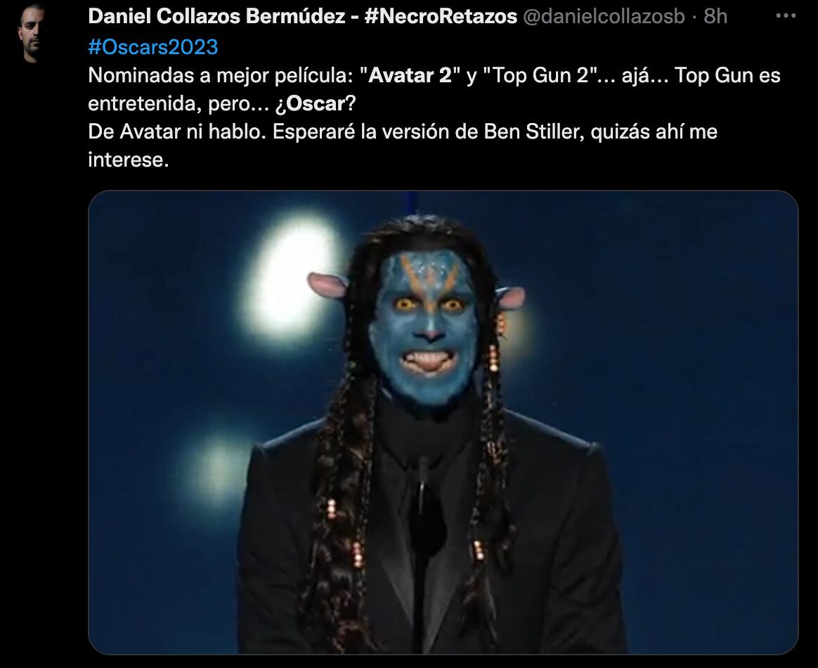 Avatar 2 y Top Gun Maverick Premios Oscar 2023