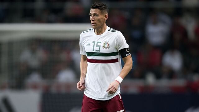 Moreno en un partido con el Tri