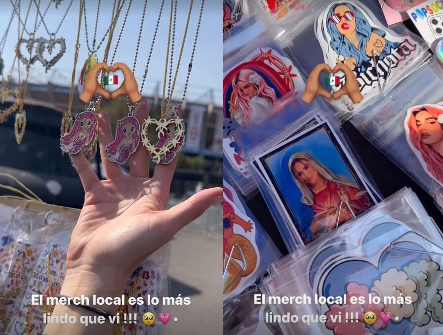 Karol G se enamora de la merch pirata que venden para sus conciertos de la CDMX