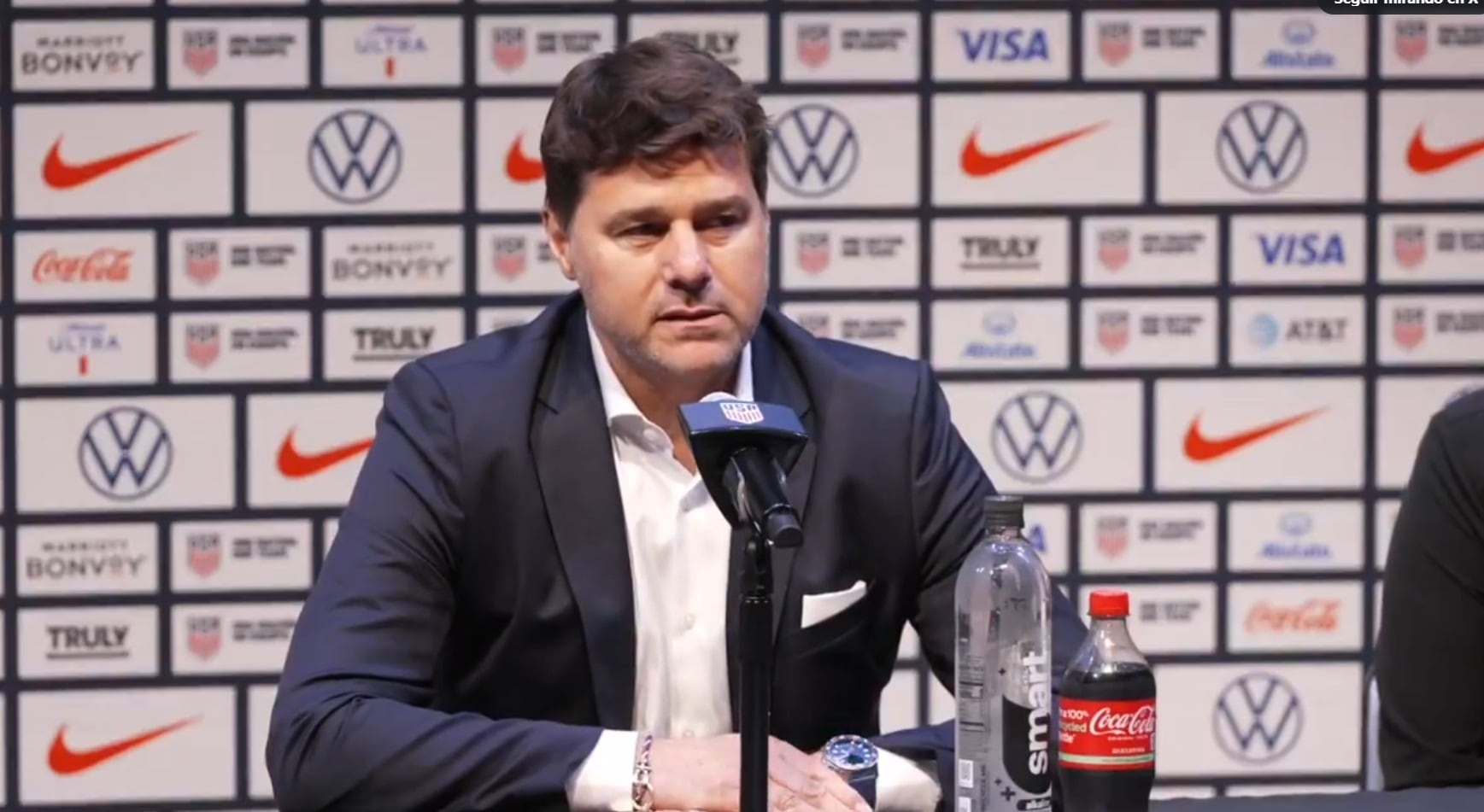 Mauricio Pochettino en su presentación con Estados Unidos.