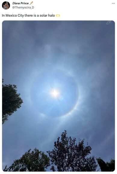Halo solar en la CDMX
