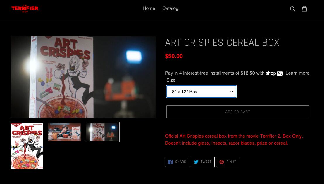 Art the Clown de Terrifier 2, ya tiene su propio cereal