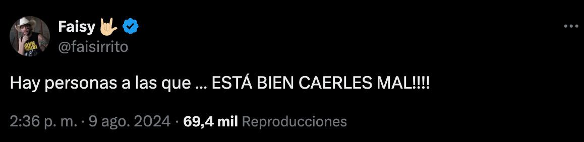 Faisy lanza mensaje en X y sospechan que es una indirecta para Mariana Echeverría