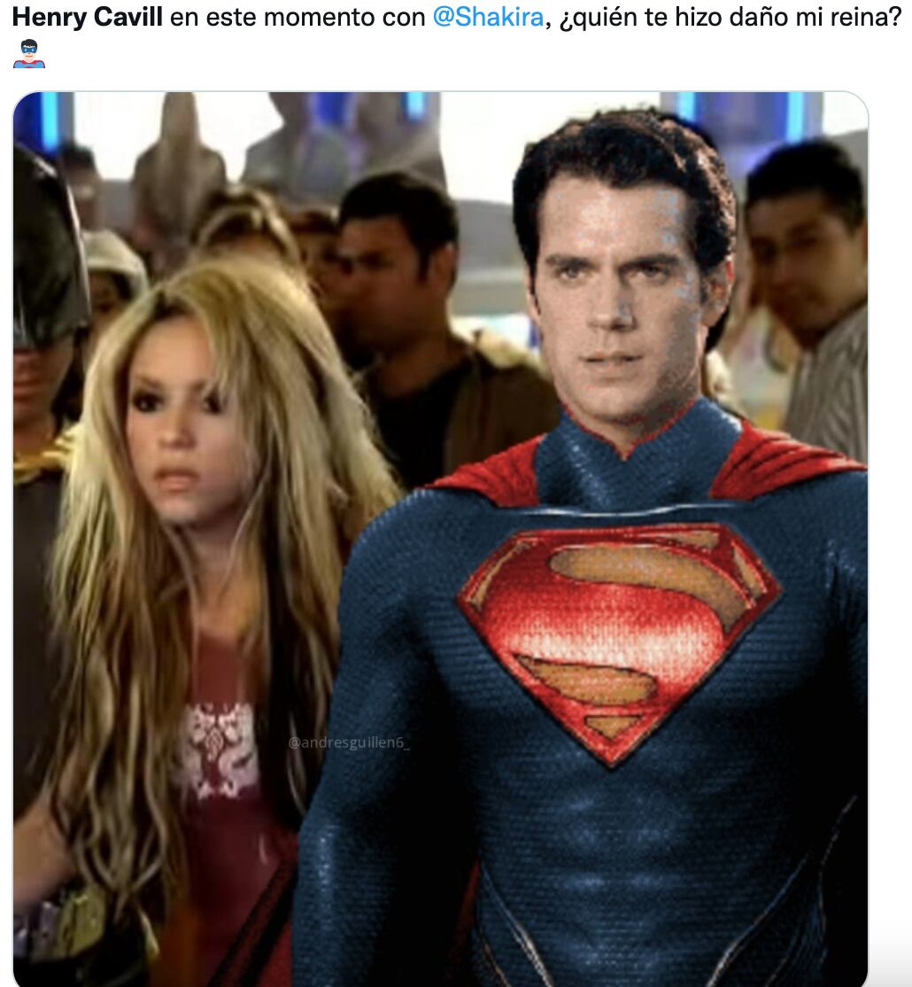Memes de Shakira y Henry Cavill tras supuesta separación con Piqué