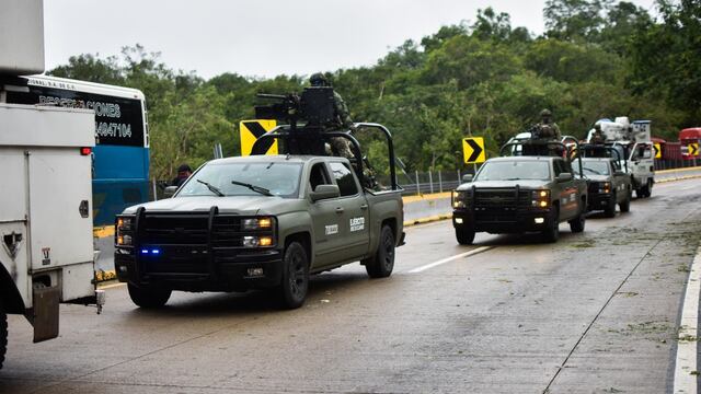 Militares en la Autopista del SOL con dirección a Acapulco
