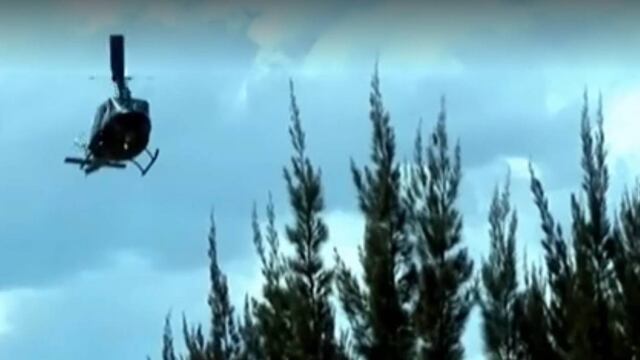 Helicóptero atacado.