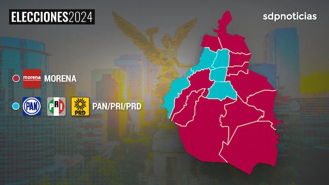 Mapa político de la CDMX tras elecciones 2024